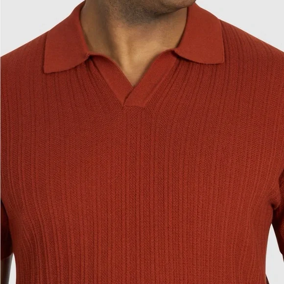 Men's Rust Polo Shirt - Picture 3 of 4
